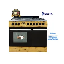 Cuisinière DELTA SHINE LINE 60x90 - 4 Feux + 2 Plaques chauffantes