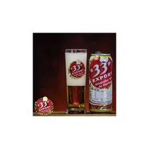 Verre de bière 33 Export blonde pétillante avec mousse fine