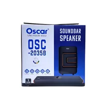 Présentation du carton d'emballage de la barre de son OSC-2035B