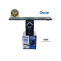 Barre de son OSCAR OSC-2053SB noir 120W, montrant la barre principale au-dessus de son caisson de basses actif compact.