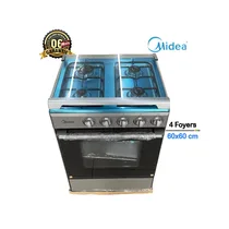 Cuisinière à gaz MIDEA 60×60 avec 4 foyers et four intégré