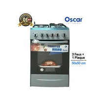 Vue de la cuisinière Oscar 50x50 avec four intégré et design compact