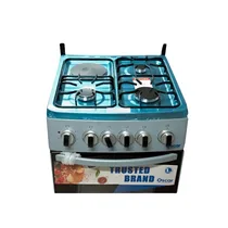 Cuisinière Oscar automatique 50x50 avec 3 feux à gaz et 1 plaque électrique