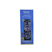 Présentation du carton d'emballage du Haut-parleur + 2 micros OSCAR OSC-WD12H 125W