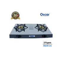 Vue rapprochée des brûleurs automatiques de la plaque OSC-201