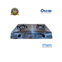 Plaque à gaz Oscar OSC-202 avec 2 foyers et design compact