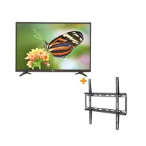 TV numérique Roch 32 pouces + Support mural inclus. L'écran affiche une image de papillon coloré
