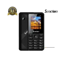 Téléphone classique Sunelan S8 noir, écran couleur, batterie 1000mAh, affichant une garantie de 3 mois.