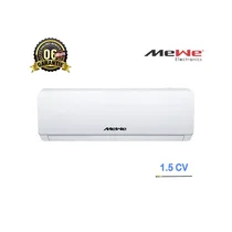 Vue frontale du climatiseur split MEWE 12000 BTU (1.5CV) installé sur mur blanc