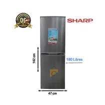 Réfrigérateur Sharp Double Porte 180L avec congélateur supérieur