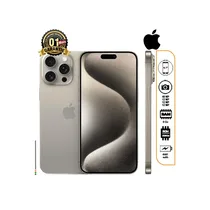 iPhone 15 Pro Max occasion 256Go Titane Naturel, puce A17 Pro, triple caméra 48 MP, zoom optique 5x, garantie 01 mois