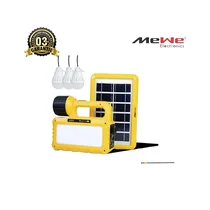 Kit solaire MEWE MWSLK-SV09Y avec panneau 4W et ampoules LED DC