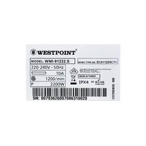 Panneau digital de la machine WESTPOINT WMI-1212320.ERG