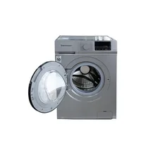 Tambour ouvert montrant capacité de 9 kg et finition inox