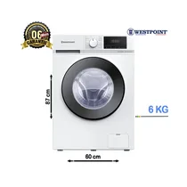 Vue frontale de la machine à laver WESPOINT WMT-612D23 en blanc