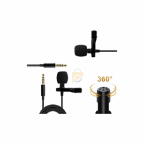 Gros plan sur la prise Jack 3.5mm TRRS (4 pôles) du microphone GL-119, compatible smartphone