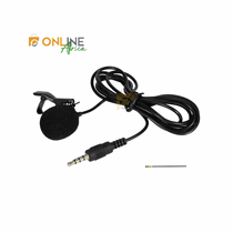 Microphone cravate filaire Lavalier GL-119 avec bonnette anti-vent en mousse noire et pince de fixation