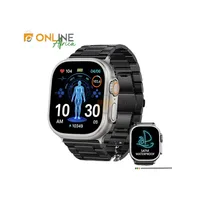 Coffret complet Montre connectée H20 Ultra 10-en-1, montrant la montre, les écouteurs TWS et les sept bracelets interchangeables.