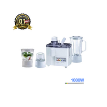 Centrifugeuse Sovio S-176N posée sur un plan de travail avec fruits et légumes autour