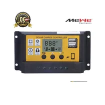 Régulateur MEWE MW-SC30A vu de face avec ports USB et affichage LED