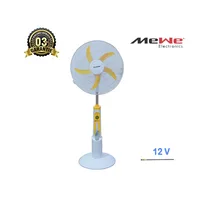 Ventilateur rechargeable MEWE MW-RSF16 sur pied blanc, vue de face