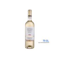 Bouteille de vin blanc Calvet Conversation Bordeaux Moelleux 2023, avec une étiquette élégante.