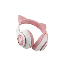 Vue des boutons du Casque audio sans fil STN-28T style oreille de chat STN-28T pliable
