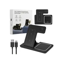 Présentation du carton d'emballage du Chargeur magnétique sans fil noir 3 en 1 mat