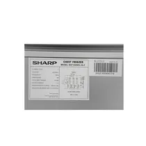 Vue des détails du congélateur Sharp 250 Litres SCF-K250XL-SL2