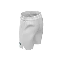 Short de performance Unisexe FOURTEEN Blanc, vue arrière latérale gauche, taille élastique