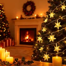 Guirlandes lumineuses LED en forme d'étoiles à cinq branches