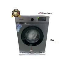Machine à laver automatique Binatone 7kg BFWM-070 frontale, couleur Gris Foncé/Dark Silver, avec tambour large et panneau de commande électronique