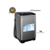 Machine à laver Binatone 7kg BWM-075 semi-automatique à chargement par le haut (Top-Load) couleur Gris Anthracite, avec bac unique et tuyau de drainage