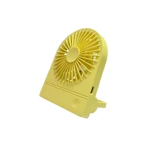 Vue de profil du Mini ventilateur YASE YS2202A portable de couleur jaune