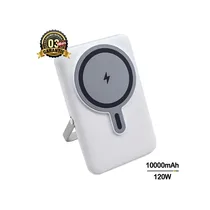 Power Bank magnétique 2-en-1 10000mAh, avec support pliable et une puissance de charge rapide de 120W. Garantie 3 mois