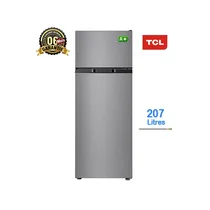 Réfrigérateur double battants TCL 207 Litres F270TM Inox, classe énergétique A+