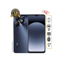 Smartphone Itel A70 128/(3+5)Go couleur bleu vue avant arrière batterie 5000mAh