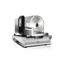 Trancheuse électrique domestique RAF R.8800 200W corps inox lame dentée 15cm réglage épaisseur