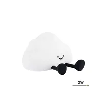Veilleuse enfant One Cloud A023 en silicone blanc, design mignon de nuage avec petites jambes, puissance 2W