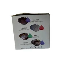 Vue de l'arrière du carton d'emballage de la Veilleuse pour enfant en forme de diamant montrant son utilisation