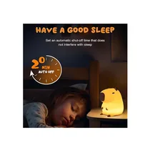 Présentation de la veilleuse pour enfant Capybara JXJA049 éclairant la chambre d'un enfant entrain de dormir