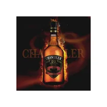 Whisky CHANCELER 1L – bouteille élégante avec robe ambrée dorée.