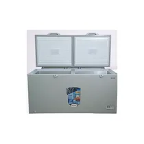 Intérieur du congélateur 660L, montrant les trois paniers de rangement amovibles et la séparation des deux compartiments.