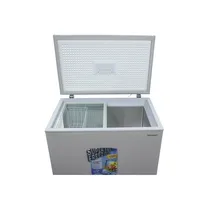 Vue intérieure du congélateur SHARP 320 litres avec plateau en verre