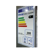 Étiquette de consommation d'énergie sur le congélateur vertical Oscar OSC-T400IN 300 litres