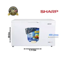 Image congélateur SHARP SCF-K400XL-SL2 400L argent vue avant