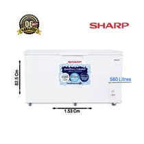 Congélateur SHARP 580L SCF-K580X-SL2 argent vue générale