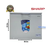 Congélateur SHARP SCF-K320XL-SL2 320L argent avec plateau coulissant en verre