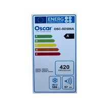 Vue de la fiche descriptive du Congélateur vitrine coffre Oscar 586 Litres OSC-SD586A