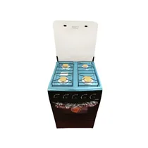 Détail des 4 brûleurs de cette cuisinière Glamstar 4 foyers
